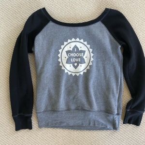 Super Love Tee wide neck sweatshirt